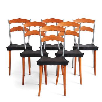 86. Borek Sipek, 6 "Sedlak" chairs for Vitra, post 1992.