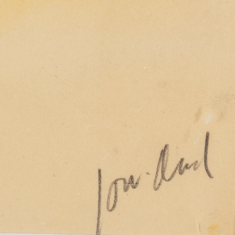 JOHN JON-AND, krit- akvarell, signerad.