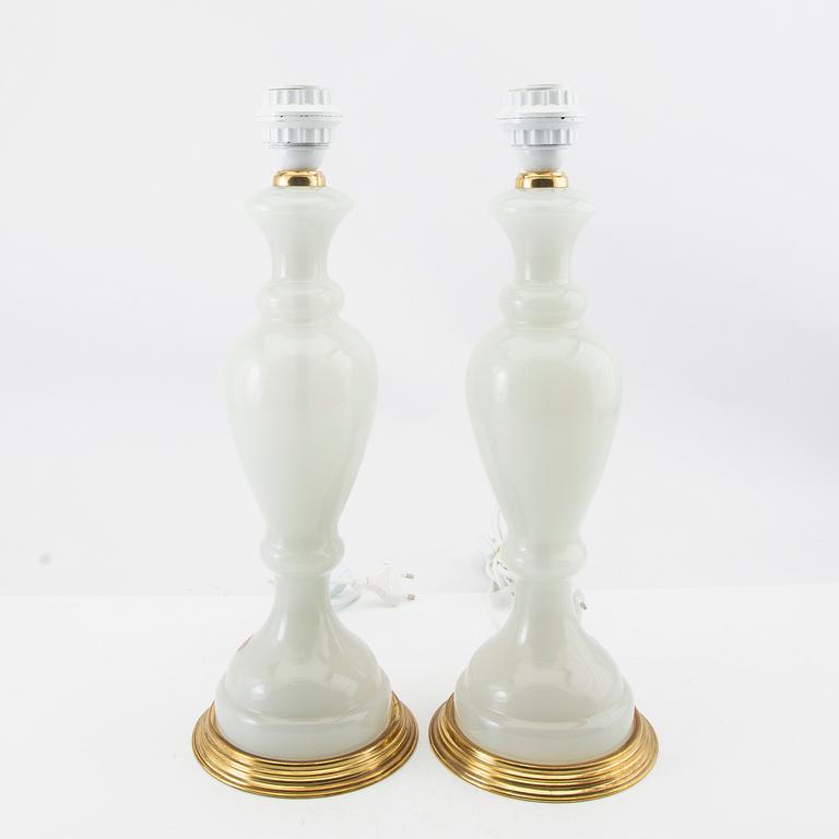 Pair of Table Lamps Fratelli Ferro Murano Italy Mid-1900s.