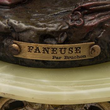 French mantel clock set, mantel clock marked Horlogerie Paris 7742, late 19th century.