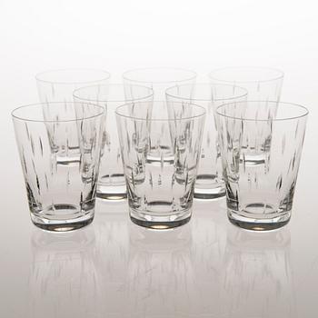 SAARA HOPEA, a 36-piece set of 'Inari' glassware for Nuutajärvi. Designed in 1953.