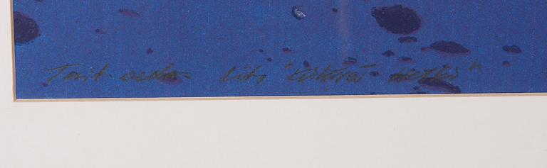 KIMMO PYYKKÖ, litografi, signerad och daterad 2008 även a tergo. Konstnärens avdrag.