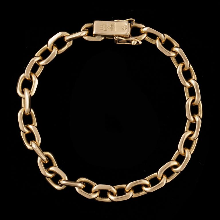 ARMBAND, 18k guld. Sgt, Stockholm, 1965. Vikt 24g.