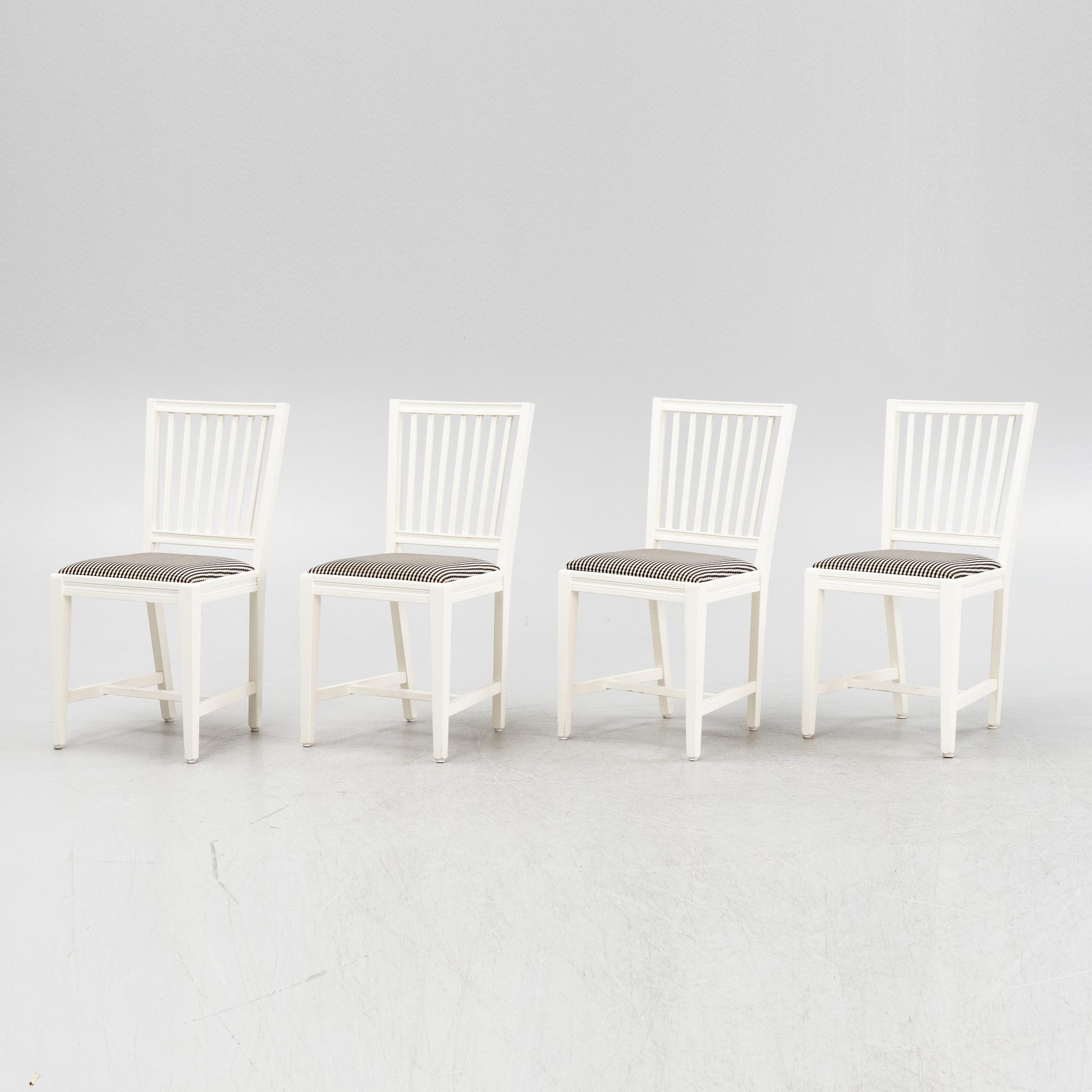 A set of four chairs, Leksandsstolen, late 20th Century.