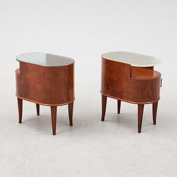 Axel Larsson, presumably, a pair of bedside tables, Svenska Möbelfabrikerna, Bodafors, 1940s.