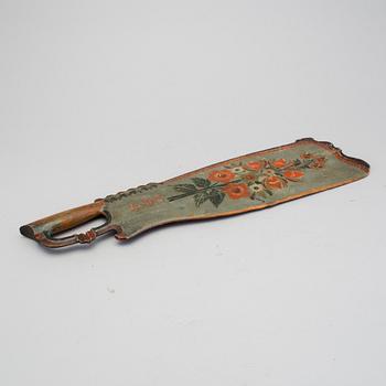 A painted traditional folk art skäktkniv from Norrala Hälsingland dated 1838.