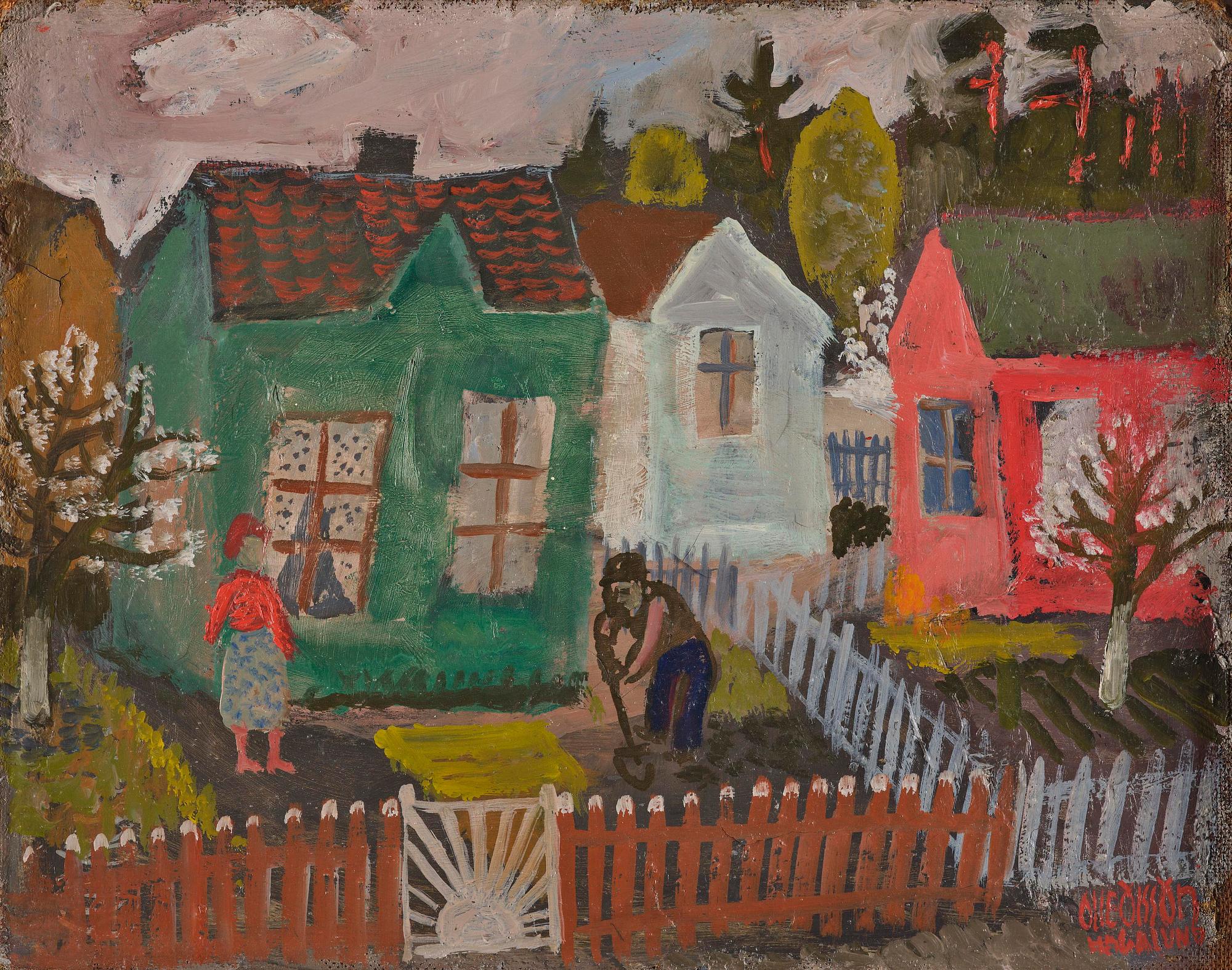 Olle Olsson-Hagalund, Garden chores.