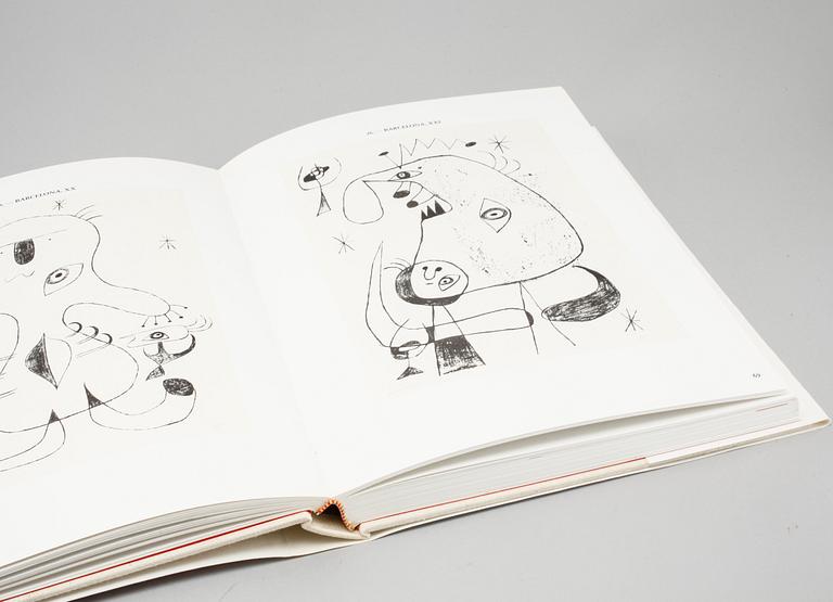 A Joan Miró book with twelve litographs in color, Volume I, Maeght, Paris, 1972.