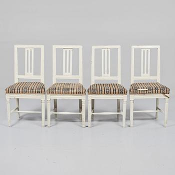 STOLAR, 4 st, gustavianska provinsarbeten, 1800-talets första hälft.