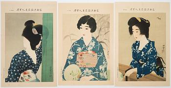 Ito Shinsui, färglitografier, 10st, Japan, 1931.