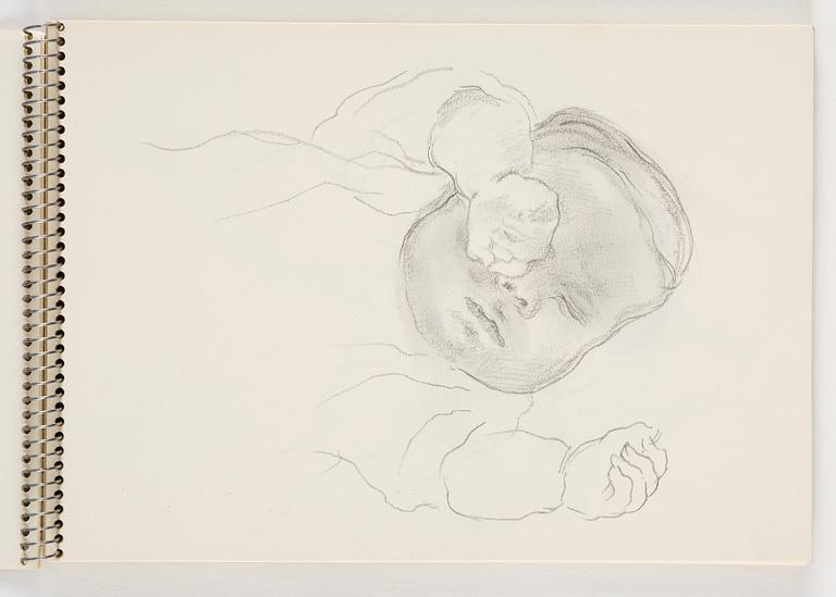 Lotte Laserstein, Skissblock med 19 teckningar varav 1 signerad.