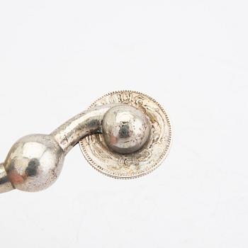 J Ernst sporrar ett par silver 18/1900-tal.