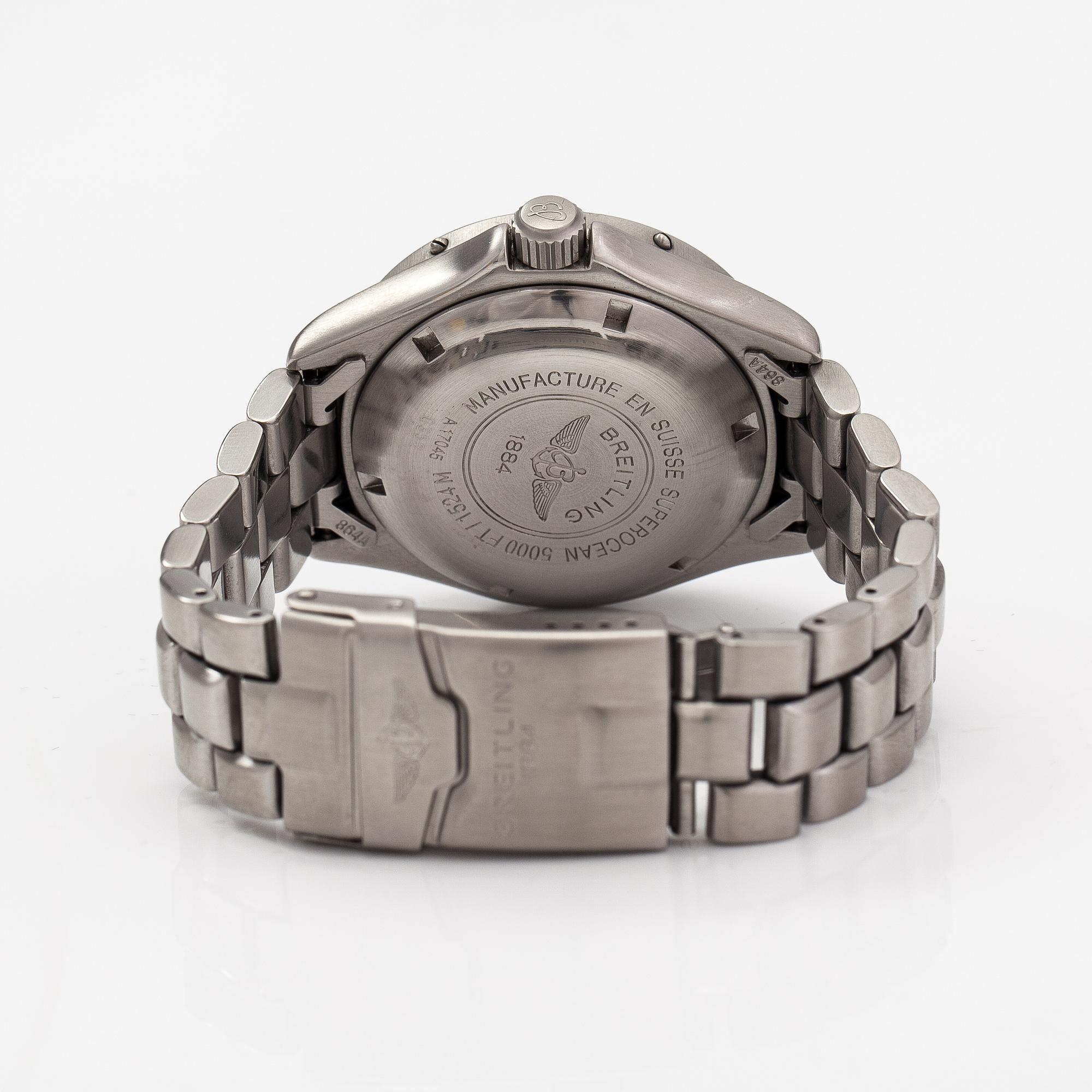 Breitling, Superocean, 1524m, armbandsur, 41 mm.