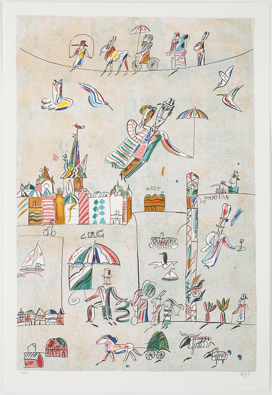 MADELEINE PYK, färglitografi, signerad och numrerad 122/380.