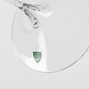 Nils Landberg, ljusstakar, 5 st, glas, Orrefors.