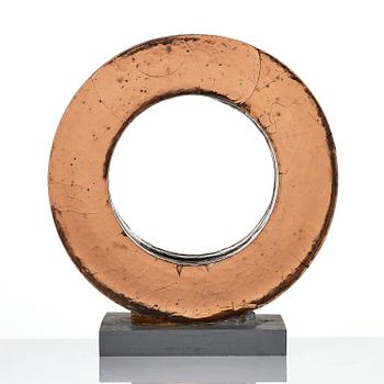 Edvin Öhrström, "Strömvirvlar" (Whirlpools), a cast glass sculpture, Lindshammar Glassworks, 1984.
