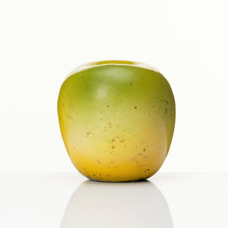 Hans Hedberg, a faience sculpture of an apple, Biot, France.