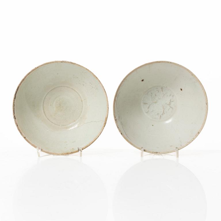 Two ceramic bowls, China, Song dynasty (960-1279).
