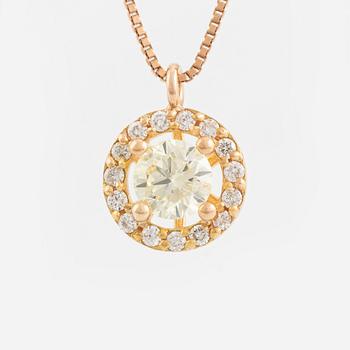 Brilliant cut diamond necklace.