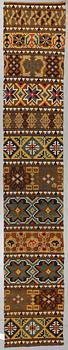 A bench cushion, flat weave, ca 326 x 56,5 cm, Scania (Sweden) 19th century.