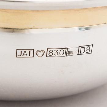 Pekka Piekäinen, parcel-gilt silver bowl, Tarkiainen, Helsinki 1981.