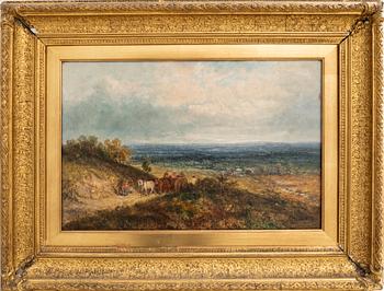 John Linnell, Landscape with Horse-Drawn Carriage.