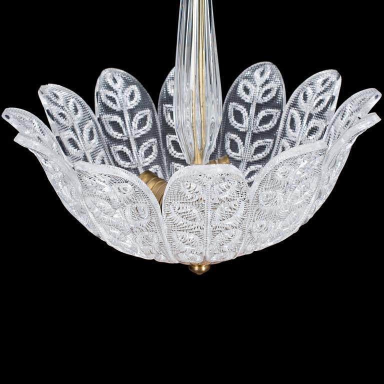 TAKLAMPA, enligt inköpskvitto Nils Landberg, Orrefors, 1953.