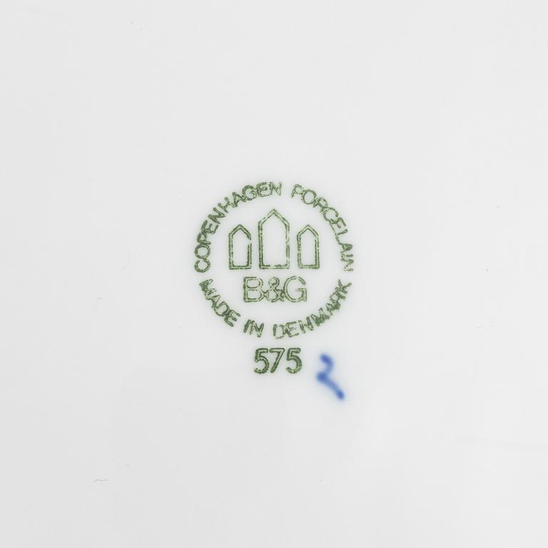 Matservis, porslin, 26 delar, "Musselmalet", Bing & Grøndahl, Danmark.