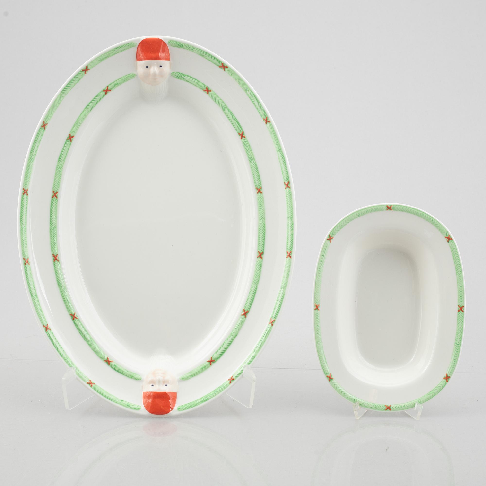 Julservis, 62 delar, porslin, "God Jul", Rörstrand/old Gustavsberg.