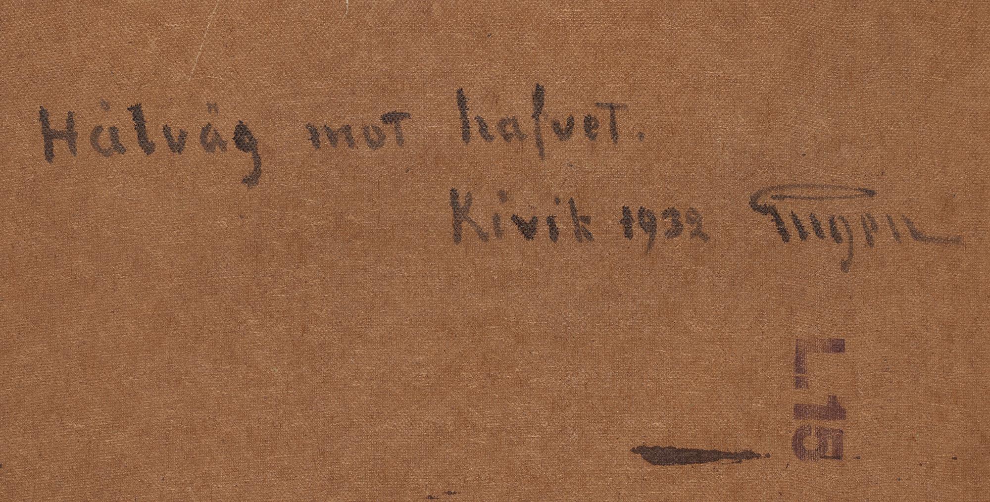PRINS EUGEN, olja på masonit, signerad Eugen och daterad 1932. A tergo signerad Eugen och daterad Kivik 1932.