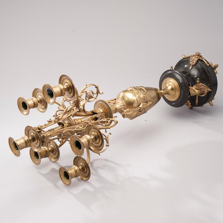 KANDELABER, FÖR 6 LJUS, empirestil, 1800-talets slut.