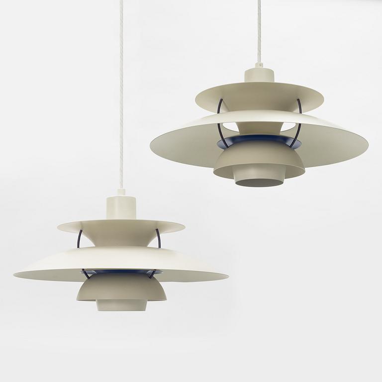 Poul Henningsen, a pair of 'PH-5' ceiling lights, Louis Poulsen, Denmark.