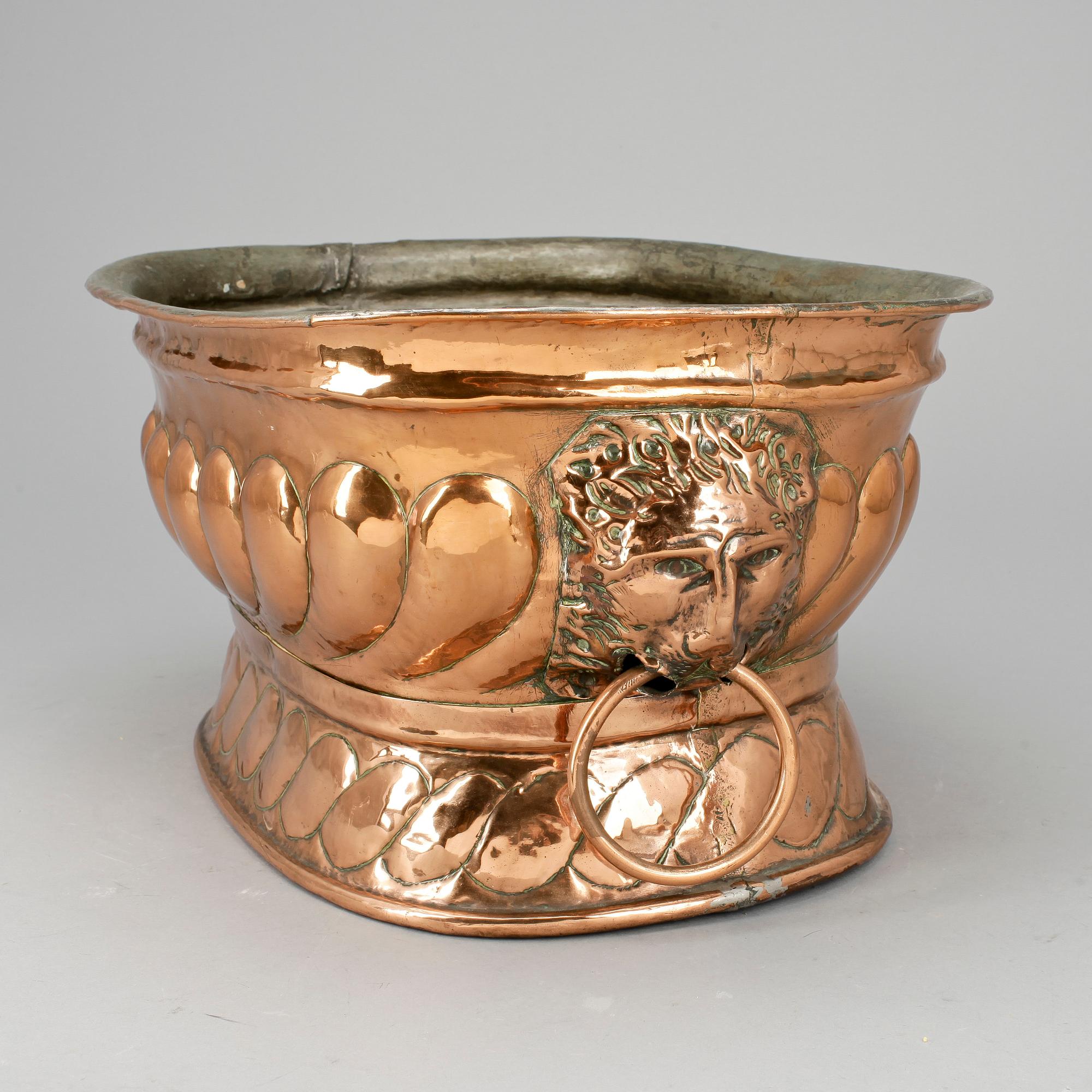 VINKYLARE, koppar, barockstil, 1800/1900-tal.