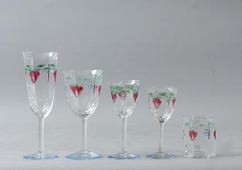 GLASSERVIS, 64 delar, "Maja", Orrefors, Eva Englund.
