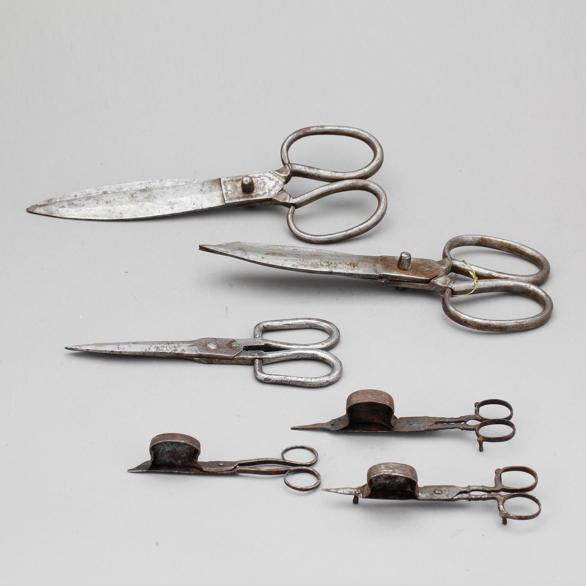 PARTI SAXAR, 6 st, däribland B & D Liberg, 1800-tal.