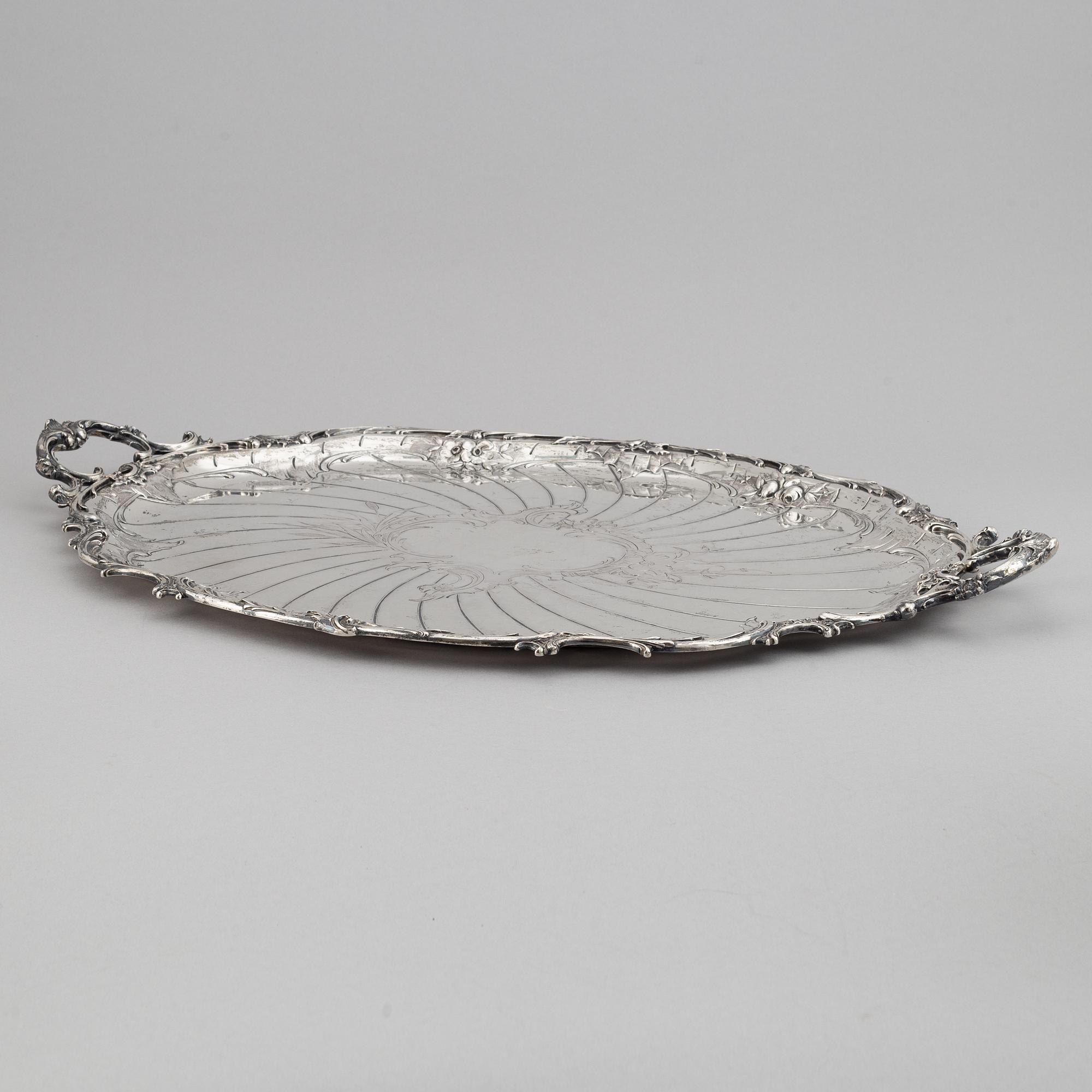 A German rococo style silver tea- and coffee service.