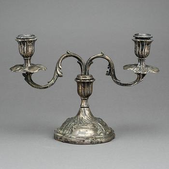 KANDELABER, silver, C.G. Hallberg, Stockholm 1930.