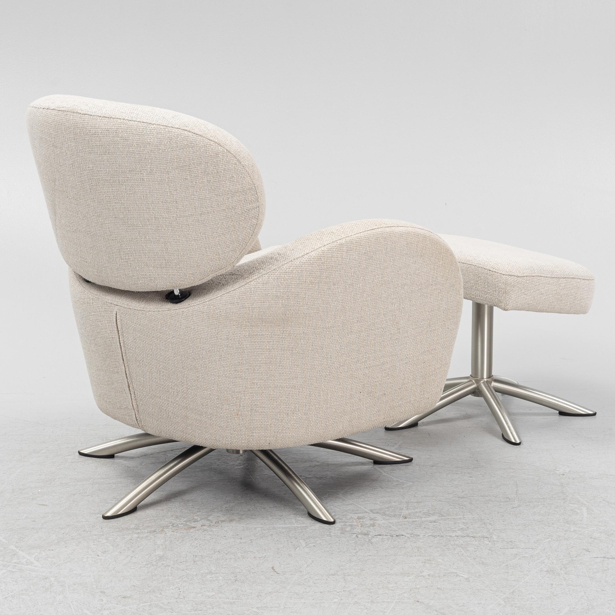 Fåtölj med fotpall, "Sting", Brunstad, Norge.