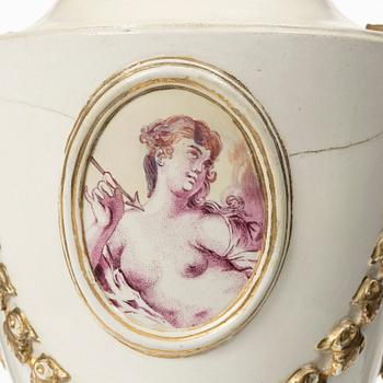 A flintware jar from Marieberg, Steen's period (1769-1788).