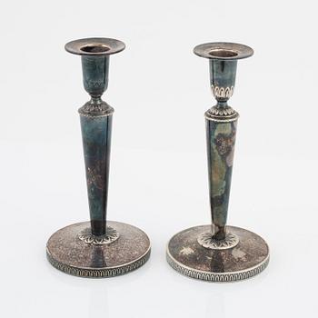 Tore Eldh, ljusstakar, ett par, silver, Ceson Guldvaru Ab, Göteborg, 1961.