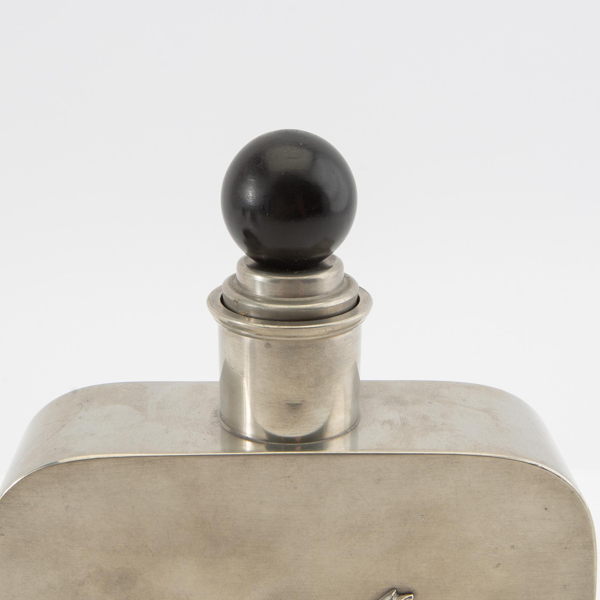 Cigarette case, candlesticks, ashtray, 4 pieces, GAB, 1936 -1938.