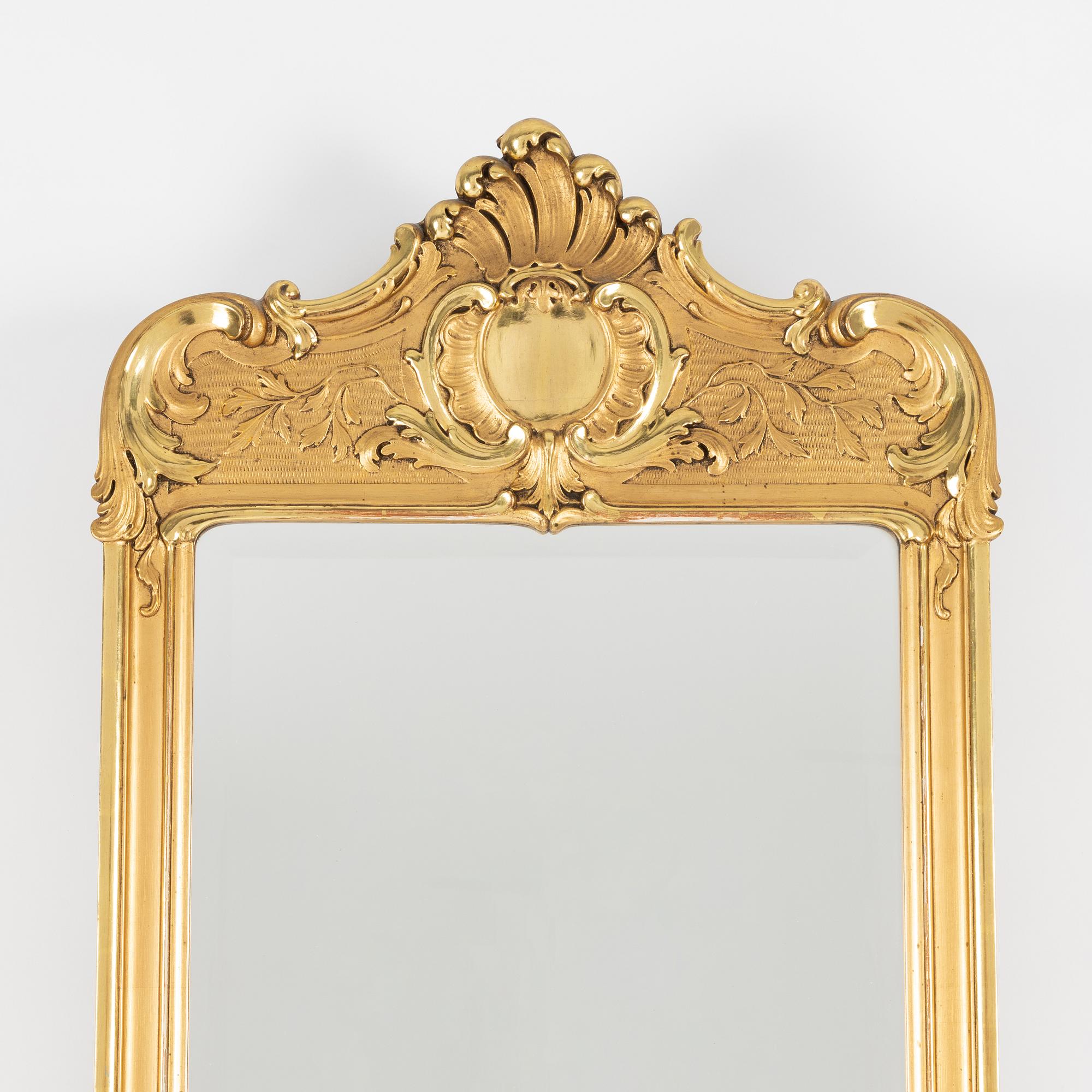 Spegel med konsollbord, rokokostil, 1900-talets mitt.