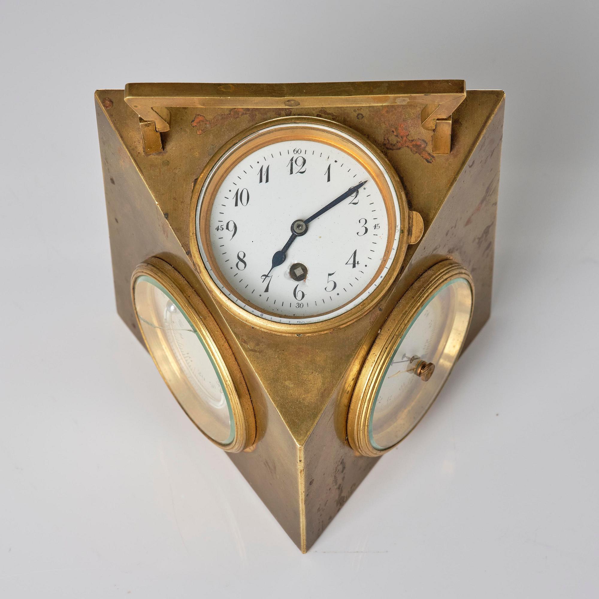 Reseur med barometer och termometer, Frankrike, 1900-talets början.