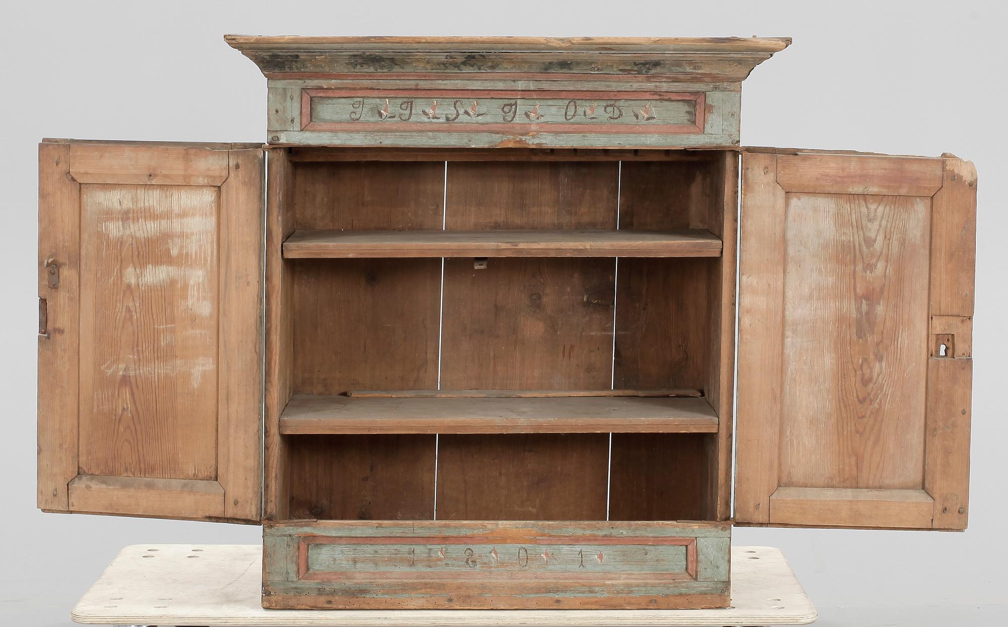 SKÅP, allmoge, daterat 1801.