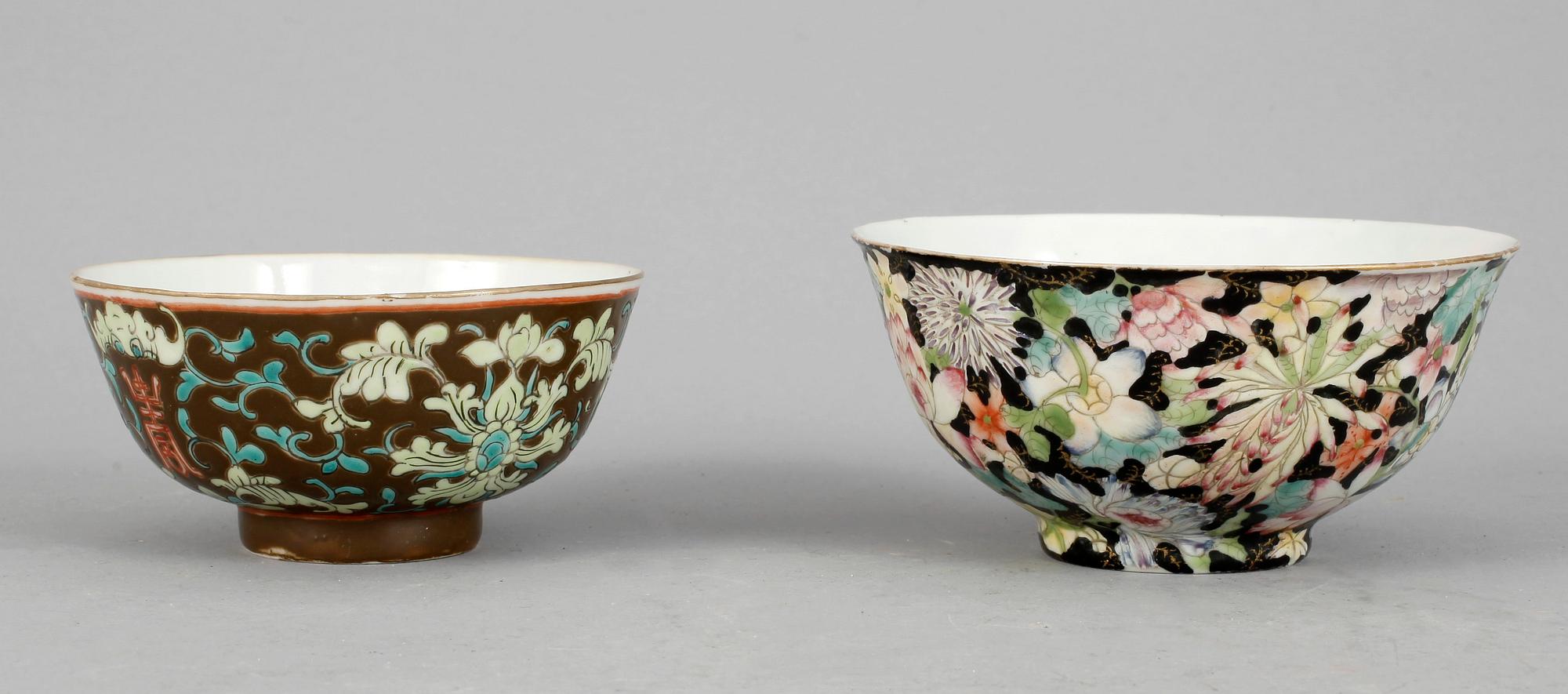 PARTI PORSLIN, 5 delar, Kina, Sen Qingdynasti, Guangxu (1874-1908).