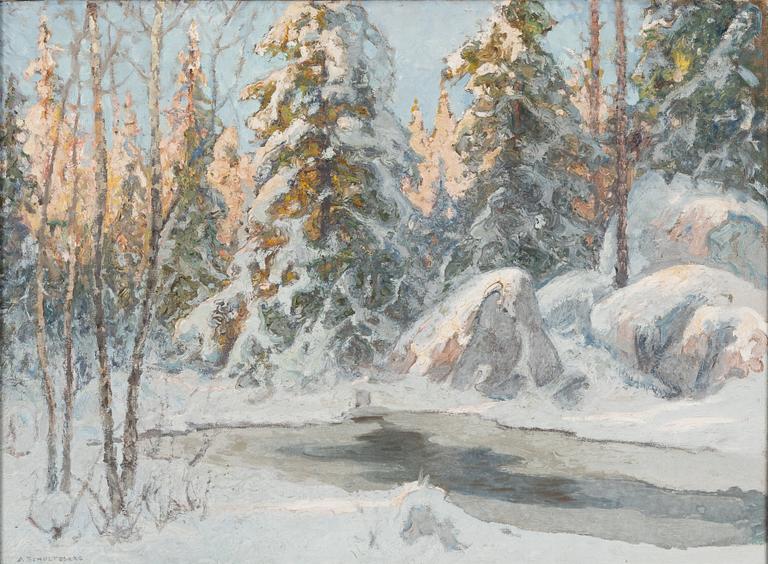 Anshelm Schultzberg, oil on canvas, signed.