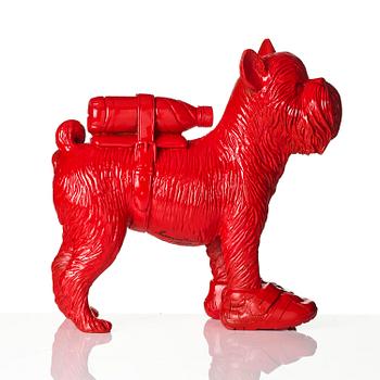 William Sweetlove, "Cloned Griffon Bruxellois with pet bottle"(Red).