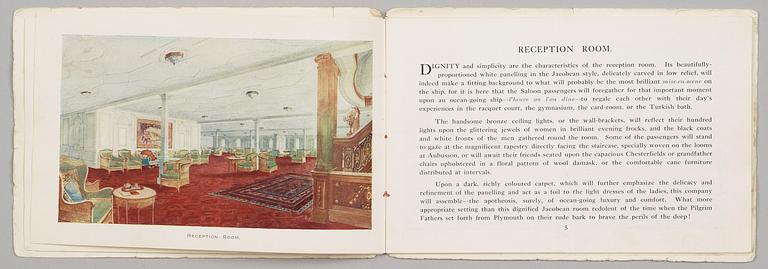BROSCHYR. WHITE STAR LINE. "OLYMPIC" & "TITANIC". "LARGEST STEAMERS IN THE WORLD".