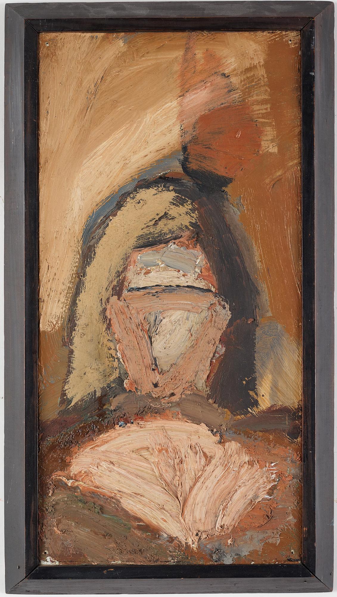 Evert Lundquist, oil on canvas, signed and dated Sicily 1948 verso.