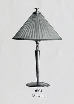 Harald Notini, a table lamp, model "6931", Arvid Böhlmarks Lampfabrik, 1920s-30s.